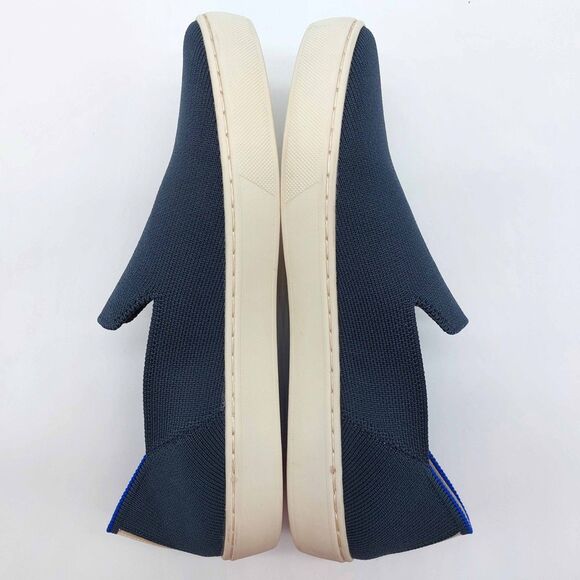 Rothy’s The Driver Sz 8.5 Navy Blue Knit Slip-On Sneakers Washable Eco-Friendly - Picture 7 of 12